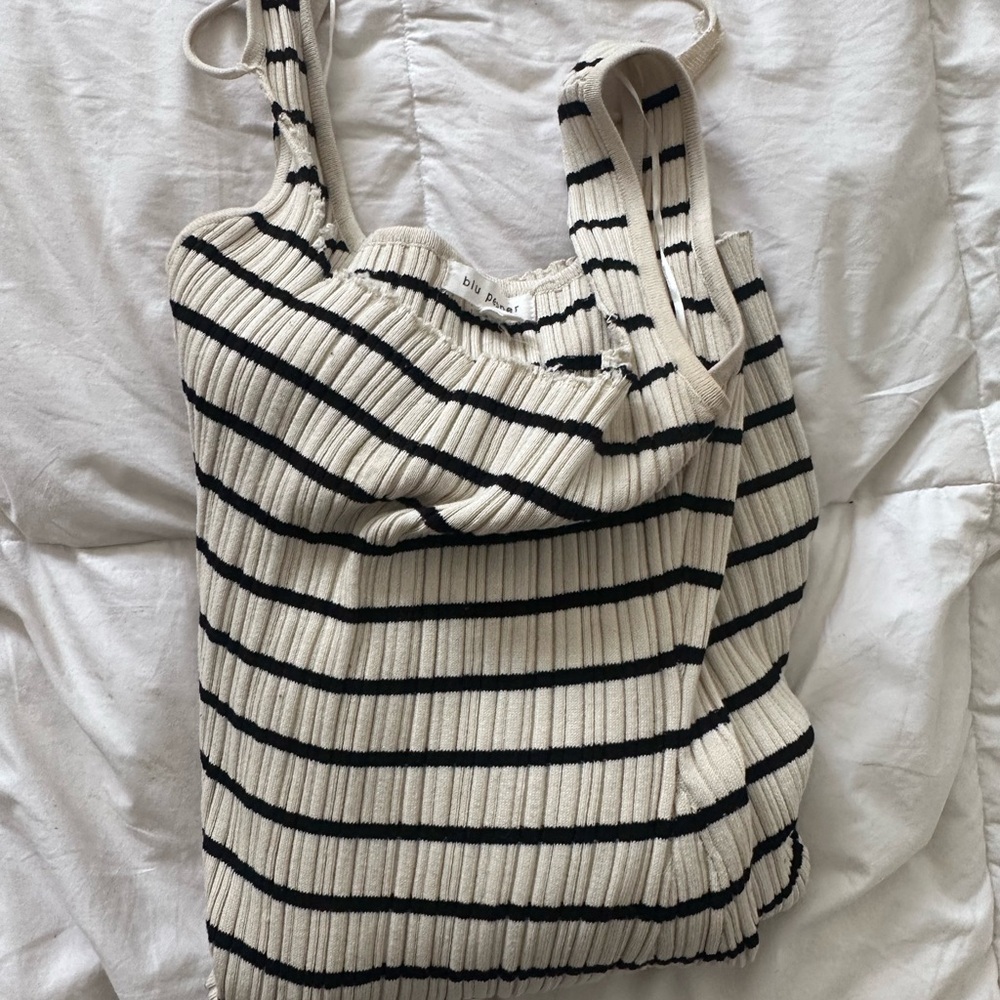 Blu pepper striped maxi dress